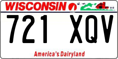 WI license plate 721XQV