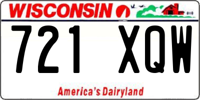 WI license plate 721XQW