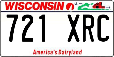 WI license plate 721XRC