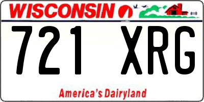 WI license plate 721XRG