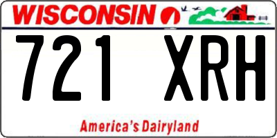 WI license plate 721XRH
