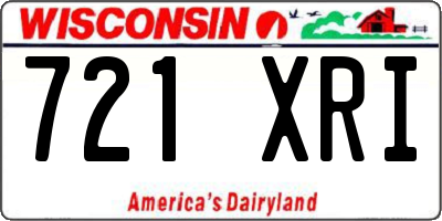 WI license plate 721XRI