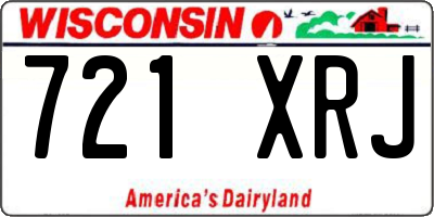 WI license plate 721XRJ