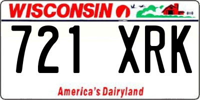 WI license plate 721XRK