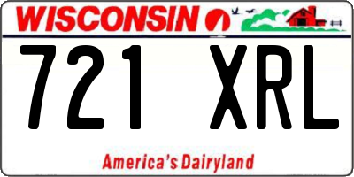 WI license plate 721XRL