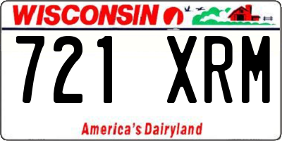 WI license plate 721XRM