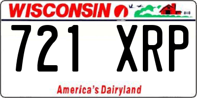 WI license plate 721XRP