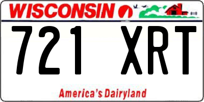 WI license plate 721XRT