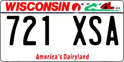 WI license plate 721XSA