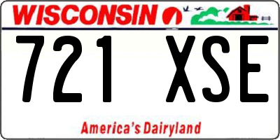 WI license plate 721XSE