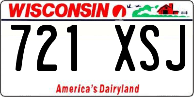 WI license plate 721XSJ