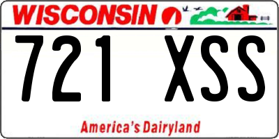 WI license plate 721XSS