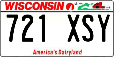 WI license plate 721XSY