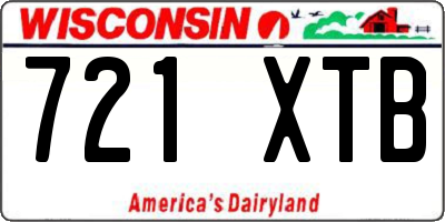 WI license plate 721XTB