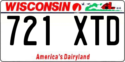 WI license plate 721XTD