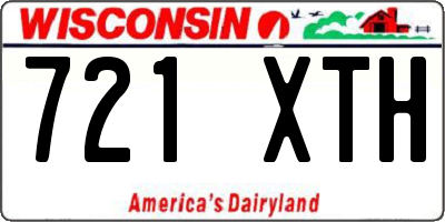 WI license plate 721XTH