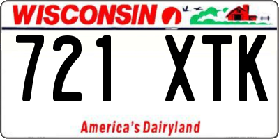 WI license plate 721XTK
