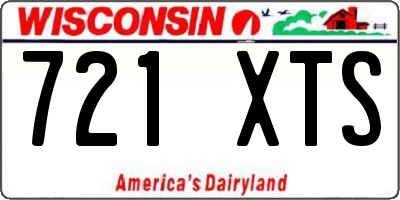 WI license plate 721XTS