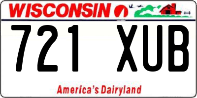 WI license plate 721XUB
