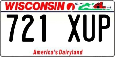WI license plate 721XUP