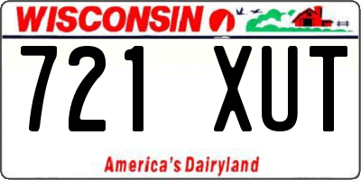 WI license plate 721XUT