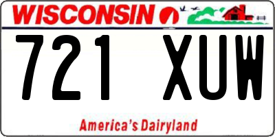 WI license plate 721XUW