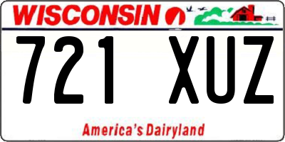 WI license plate 721XUZ