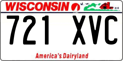 WI license plate 721XVC
