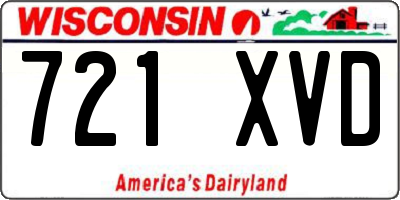 WI license plate 721XVD