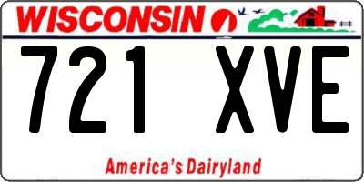 WI license plate 721XVE