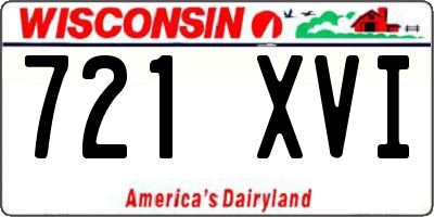 WI license plate 721XVI