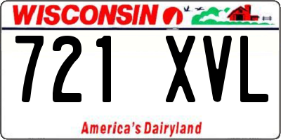 WI license plate 721XVL