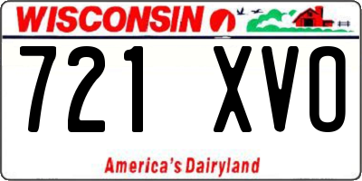 WI license plate 721XVO