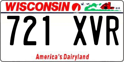 WI license plate 721XVR