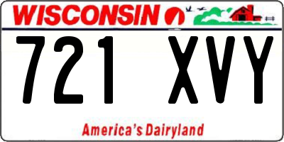WI license plate 721XVY