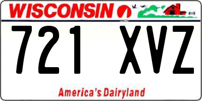 WI license plate 721XVZ