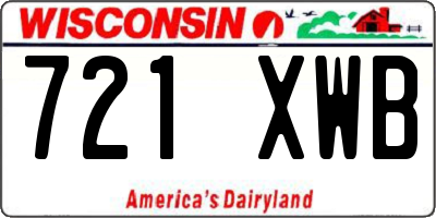 WI license plate 721XWB