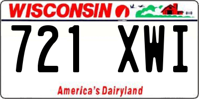 WI license plate 721XWI