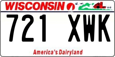 WI license plate 721XWK