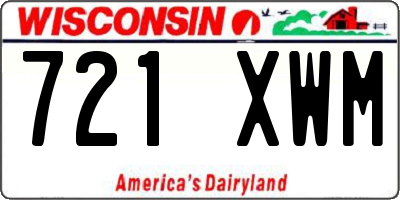 WI license plate 721XWM