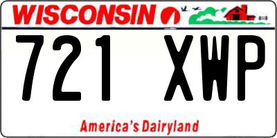 WI license plate 721XWP