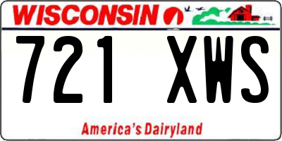 WI license plate 721XWS