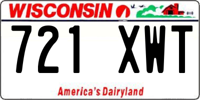 WI license plate 721XWT
