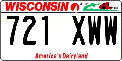 WI license plate 721XWW