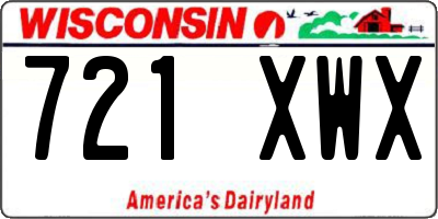 WI license plate 721XWX