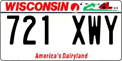 WI license plate 721XWY