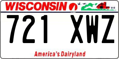 WI license plate 721XWZ