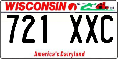 WI license plate 721XXC