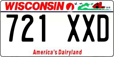 WI license plate 721XXD