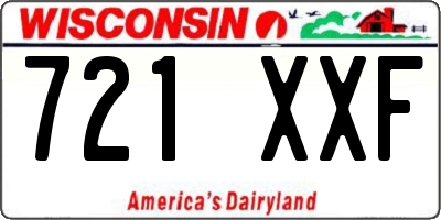 WI license plate 721XXF